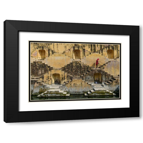 Panna Meena Ka Kund Black Modern Wood Framed Art Print with Double Matting by Masrie, Muslianshah