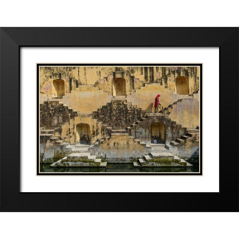 Panna Meena Ka Kund Black Modern Wood Framed Art Print with Double Matting by Masrie, Muslianshah