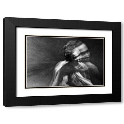 Untitled Black Modern Wood Framed Art Print with Double Matting by Bousca, Bogdan