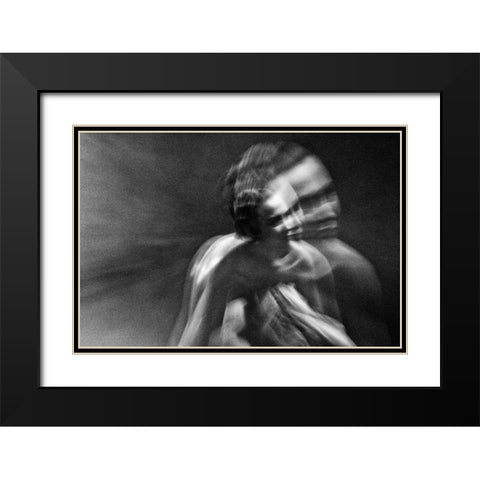 Untitled Black Modern Wood Framed Art Print with Double Matting by Bousca, Bogdan
