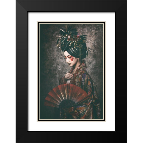 Le Japonisme Black Modern Wood Framed Art Print with Double Matting by Kiyota, Daisuke