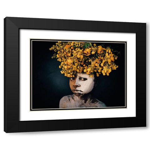 Color Boy-Suri Black Modern Wood Framed Art Print with Double Matting by Yosifov, Svetlin