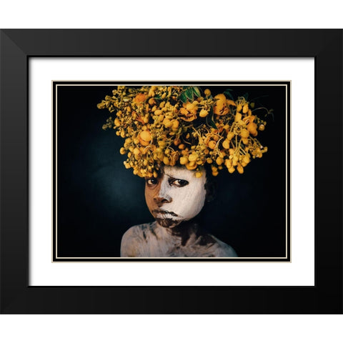 Color Boy-Suri Black Modern Wood Framed Art Print with Double Matting by Yosifov, Svetlin