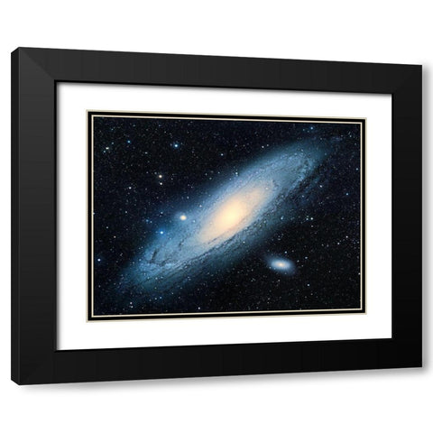 Andromeda Galaxy Black Modern Wood Framed Art Print with Double Matting by Chen, Bo