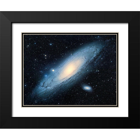 Andromeda Galaxy Black Modern Wood Framed Art Print with Double Matting by Chen, Bo