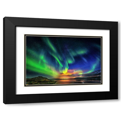 Natures Pyrotechnics Black Modern Wood Framed Art Print with Double Matting by C. Sink, Jeffrey
