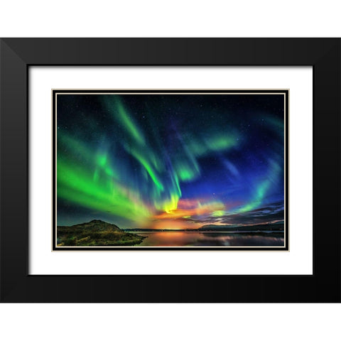 Natures Pyrotechnics Black Modern Wood Framed Art Print with Double Matting by C. Sink, Jeffrey