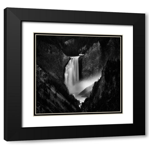 Falling Rivers Black Modern Wood Framed Art Print with Double Matting by Depaepe, Yvette