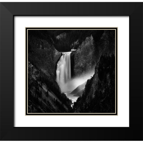 Falling Rivers Black Modern Wood Framed Art Print with Double Matting by Depaepe, Yvette