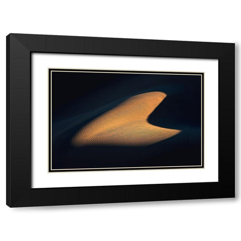 Real Heart In The Desert Black Modern Wood Framed Art Print with Double Matting by Behzad, Majid