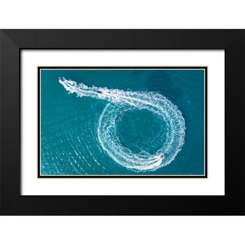 Catch Me If You Can Black Modern Wood Framed Art Print with Double Matting by Meirovich, Ido