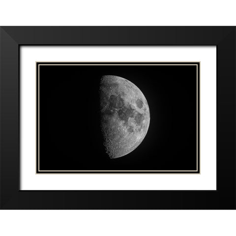 Luna Black Modern Wood Framed Art Print with Double Matting by C. Sink, Jeffrey