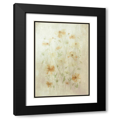 Yellow Cosmos Black Modern Wood Framed Art Print with Double Matting by Zhou, Fangping