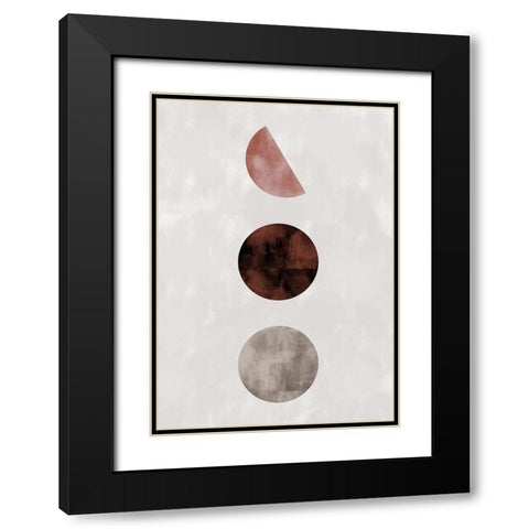 Geo Amigos Black Modern Wood Framed Art Print with Double Matting by 1x Studio II