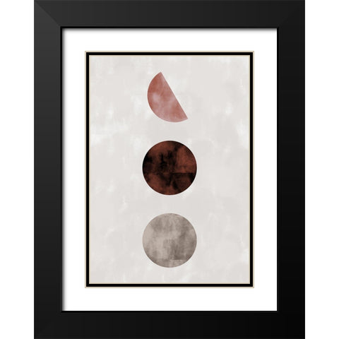 Geo Amigos Black Modern Wood Framed Art Print with Double Matting by 1x Studio II