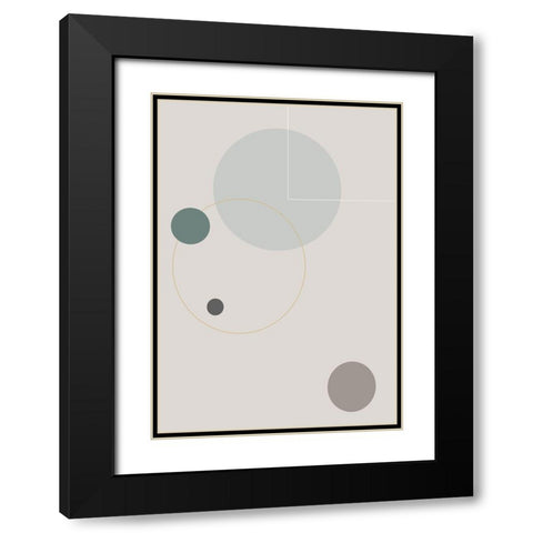 Space Orbit 03 Black Modern Wood Framed Art Print with Double Matting by 1x Studio II