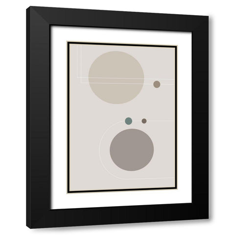 Space Orbit 02 Black Modern Wood Framed Art Print with Double Matting by 1x Studio II