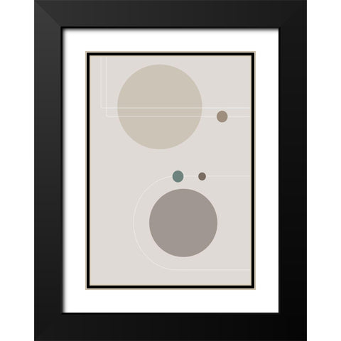 Space Orbit 02 Black Modern Wood Framed Art Print with Double Matting by 1x Studio II