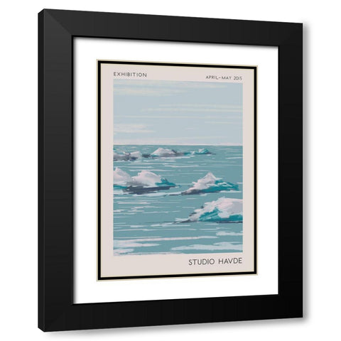 Studio Havde Seascape Black Modern Wood Framed Art Print with Double Matting by 1x Studio II