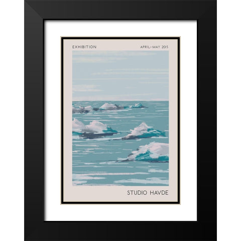 Studio Havde Seascape Black Modern Wood Framed Art Print with Double Matting by 1x Studio II