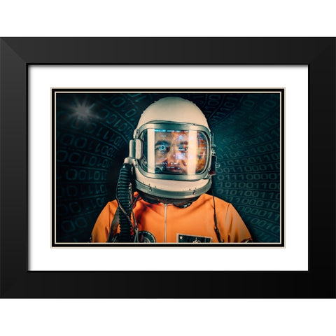 Project X Black Modern Wood Framed Art Print with Double Matting by Kleiner, Petr