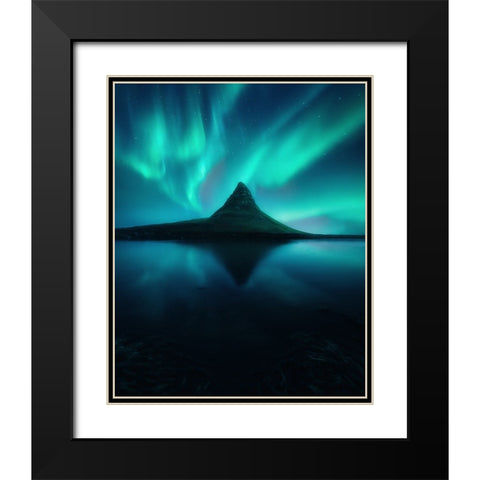 Dreamtime Black Modern Wood Framed Art Print with Double Matting by George, David
