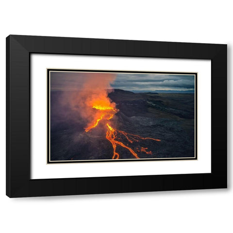 Midnight At The Devila??S Kitchen Black Modern Wood Framed Art Print with Double Matting by R. Nebelski, Rafal