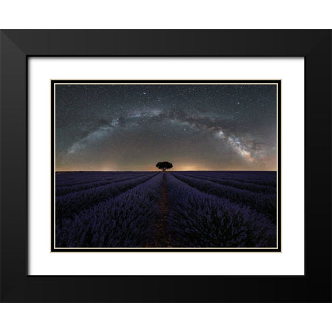 Solitario - Solitaire Black Modern Wood Framed Art Print with Double Matting by Concepcion Alvarado, Jesus
