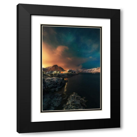 Between Two Worlds Black Modern Wood Framed Art Print with Double Matting by Venier, Giovanni
