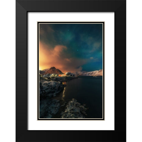 Between Two Worlds Black Modern Wood Framed Art Print with Double Matting by Venier, Giovanni