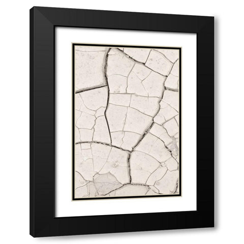 Clay Wall_Light Sand Black Modern Wood Framed Art Print with Double Matting by 1x Studio III