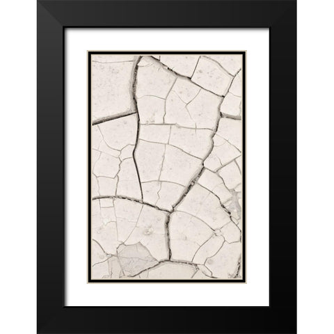Clay Wall_Light Sand Black Modern Wood Framed Art Print with Double Matting by 1x Studio III