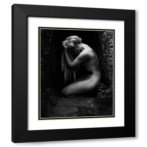 Keira 2 Black Modern Wood Framed Art Print with Double Matting by Fritz, Ray