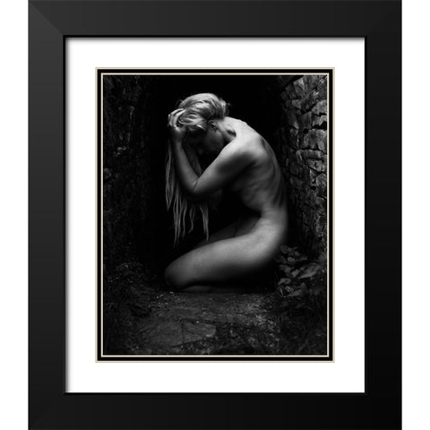 Keira 2 Black Modern Wood Framed Art Print with Double Matting by Fritz, Ray