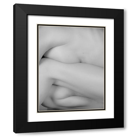 Figures Humanes Black Modern Wood Framed Art Print with Double Matting by Noguera, Cesc