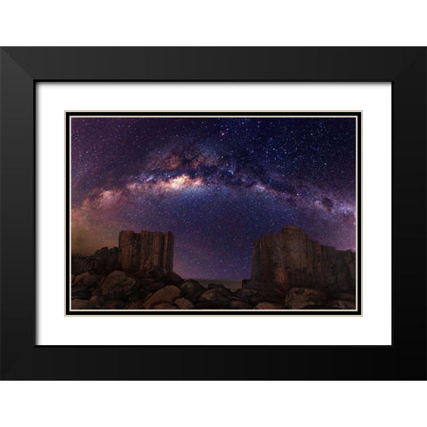 Gate To Heaven Black Modern Wood Framed Art Print with Double Matting by Wolongshan