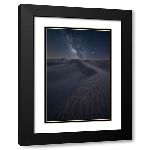 The Dunes Towards The Sky Black Modern Wood Framed Art Print with Double Matting by Zappia, Andrea