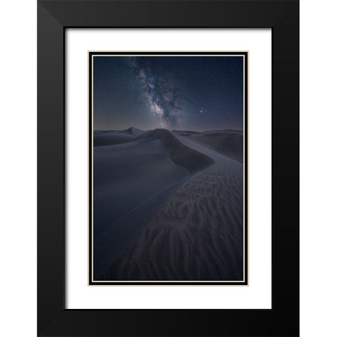 The Dunes Towards The Sky Black Modern Wood Framed Art Print with Double Matting by Zappia, Andrea