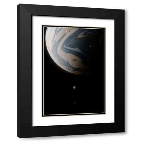 JPTR Black Modern Wood Framed Art Print with Double Matting by Malibtt
