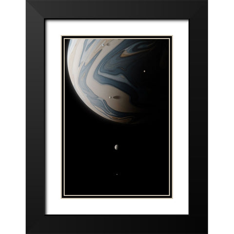 JPTR Black Modern Wood Framed Art Print with Double Matting by Malibtt