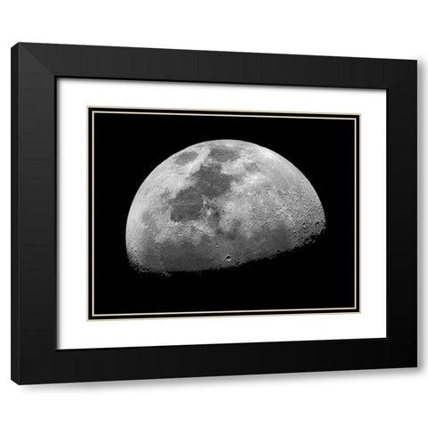 Oh Look At The Moon, Shes Shining Up There Black Modern Wood Framed Art Print with Double Matting by Chakraborty, Mainak