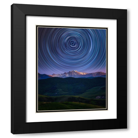 Infinity And Beyond Black Modern Wood Framed Art Print with Double Matting by Azimaie, Asef