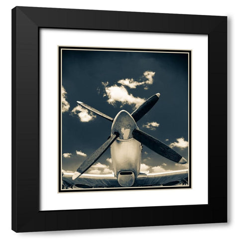 Missing the sky Black Modern Wood Framed Art Print with Double Matting by Haras, Lari