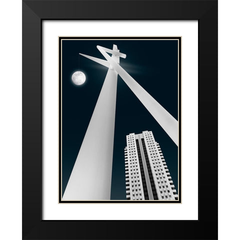 Hanging By A Thread Black Modern Wood Framed Art Print with Double Matting by Garcia, Helena