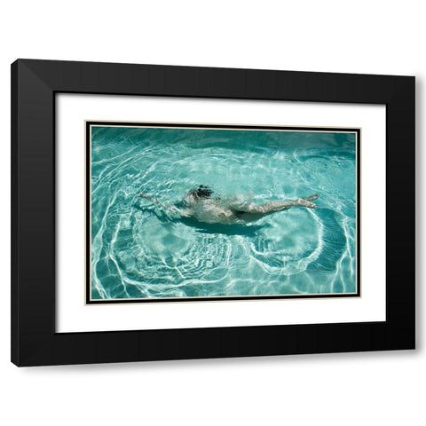 Abstraction Black Modern Wood Framed Art Print with Double Matting by Brackstone, Mel