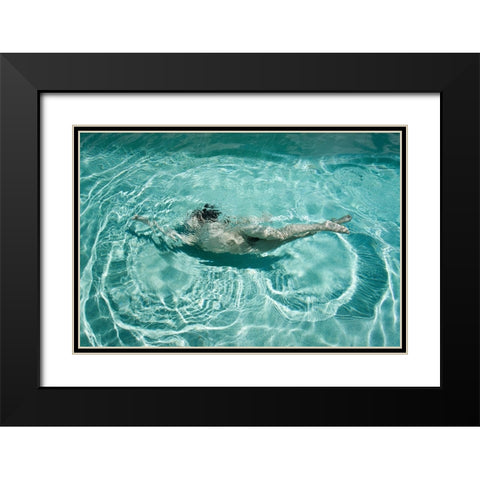 Abstraction Black Modern Wood Framed Art Print with Double Matting by Brackstone, Mel