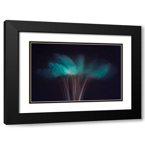 Visions in the Dark Black Modern Wood Framed Art Print with Double Matting by Kiral, Cicek