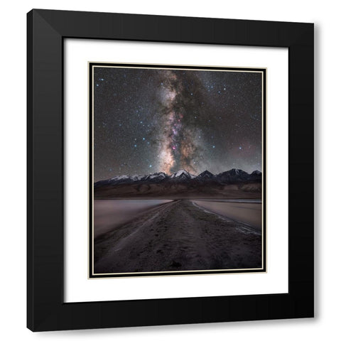 Oh Merak! Black Modern Wood Framed Art Print with Double Matting by Chander, Vikas