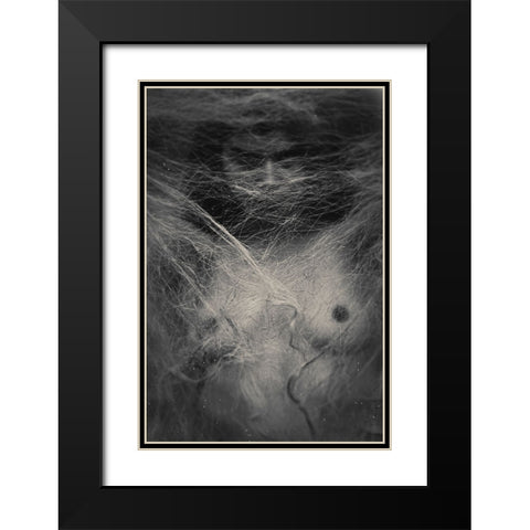 Untitled Black Modern Wood Framed Art Print with Double Matting by Bousca, Bogdan