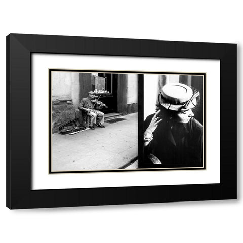 Shes Bored Black Modern Wood Framed Art Print with Double Matting by Martinelli, Francesco